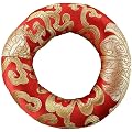 Coussin en brocart de soie pour bol chantant tibétain avec broderie nuage de bon augure faite à la main sur tissu de coton (10 cm)
