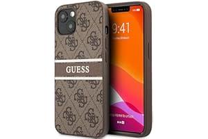 CG MOBILE Guess GUHCP13S4GDBR - Funda para iPhone 13 Mini de 5,4", diseño de Rayas, Color marrón