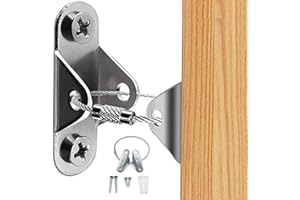 SUJAHHUJIQ 6 Packs Metal Furniture Straps, Baby Proofing Metal Anti-Tip Furniture Straps kit for Baby Proofing & Pet Protecting, Anti-Shedding, Secure Bookshelf, Cabinet, Dresser