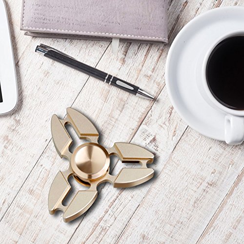 Fidget Toys Hand, Migimi Spinner Finger Spielzeu Perfekt für Kinder und Erwachsene Spielzeug Geschenke – Golden - 5