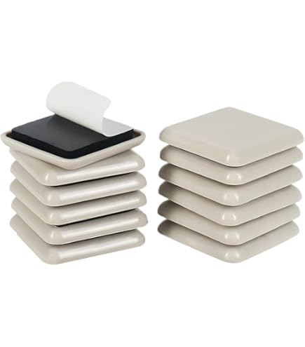 Yelanon Furniture Sliders - 24 Pcs-2 1/2" Square Furniture Sliders For Carpet - View #13