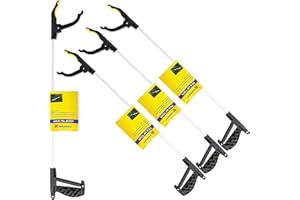 Nti 4 x MARKSMAN 76Cm Litter Picker Tools Set | Rubbish | Debris Pick Up | Long ARM | Trash Walk | Mobility Reach Mechanical Grabber | Home Gardening Cleaning Hand Tools Aid UK FREE P&P