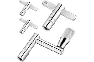 MOZEAT LENS Schlagzeugschlüssel, 4 Stück Schlagzeug Silber ​Stimmschlüssel Schlagzeug Tuning Keys Metall Drum Key Musikinstrument Schlagzeugschlüssel für Schlagzeug Schlaginstrumente Trommel