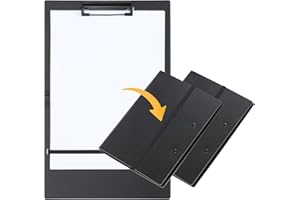 FRETONBA Faltbares Two Pack Cartellina Portadocumenti A4 Compatto e Pieghevole, Portablocco con Pinza Materiale Stabile, Cartellina Rigida Carattere Liscio, Porta Fogli Buona Visualizzazione