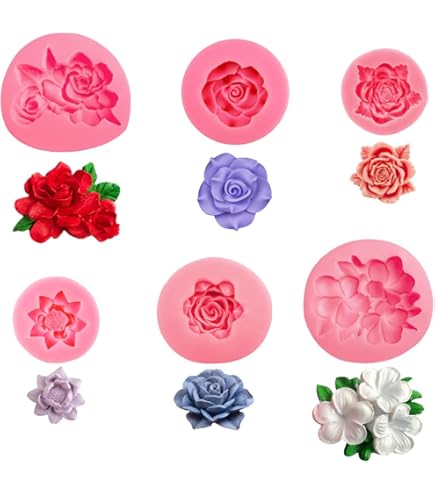 Stampo In Silicone Per Fiori 3D - 11 Forme Per Dolci, Cioccolatini, Gelatine, Riutilizzabile E Sicuro Per Alimenti - Foto 5