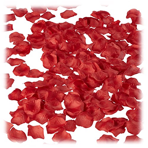2500 x Rosenblätter Rot, Rosenblüten zum Streuen, Hpchzeitsdeko, Valentinstag, Hochzeitsgeschenk, dunkelrot