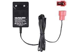 HELPERS LAB Cargador de batería 12V, asiento para niños, coche eléctrico 12V, adaptador cuadrado ruedas eléctricas, ATV, quad, SUV, jeep