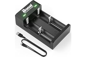 BONAI Batteriladdare universal USB-batteriladdare LED-batteriladdare intelligent batteriladdare för 3,7 V 18650 26650 litiumb