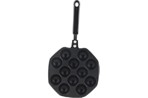 JOYZAN Macchina Per Takoyaki, Stampo Forno Piastra Griglia Sfera Polpo Elettrica Realizzare Palline Giapponesi Cavità Pancake Alluminio Antiaderente Pan Manico Addensato Altri Dessert Pentola Uso Domestico