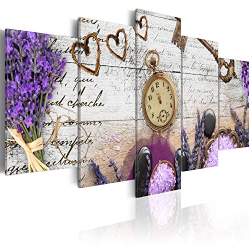 Cuadro en Lienzo 200x100 cm - 3 tres colores a elegir - 5 Partes - For