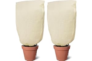 PHOTENER Tessuto Non Tessuto per Piante 180 x 120 cm 2 Pezzi, 80 g/m², Telo per Piante Inverno Antigelo, Telo Copri Piante Inverno, Antivento e Antigelo con Cerniera e Cordoncino, Facile da Installare