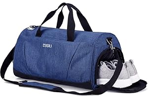 KASIBON Gym Bag with Shoes Compartment and Wet Pocket,Sports Duffel Bag for Yoga/Swim,Travel Duffle Bag for Men and Women