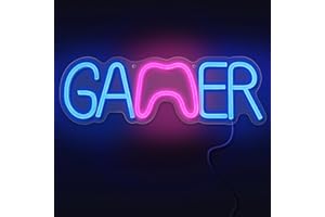 LMYDIDO Gamer Neon Sign Game Room Neon Sign LED Neon Light Sign USB Power Personalized LED Neon Signs Letters Neon Lights for Bedroom Living Room Wall Decor