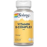 SOLARAY&reg; B complex 50. 50 VegCaps. B vitamins contribute to the normal functioning of the nervous system. Gluten free. Suitab