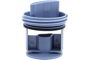 NaschLager Flusensieb 00647920 kompatibel mit Bosch Siemens Constructa Neff Waschmaschine Waschtrockner Ersatzteil Filtersieb Ablaufpumpe Ø 64 mm blau mit Dichtung POM Kunststoff