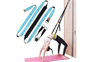 XEMZ Yoga Fitness Stretching Strap, Door Flexibility Stretching Strap, Improve Leg Waist Back Flexibility Back Bend Assist Trainer, for Rehab Pilates Ballet Dance Cheerleading Splits Gymnastics