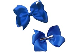 VILAGI 2Pcs Bow Hair Clip,Hair Bows for Women,Big Bow Hairpin Ribbon Pins Ponytail Holder Large Bowknot Hair Barrette for Women,Hair Clips Accessories for Girl Christmas Birthday Gifts,Blue