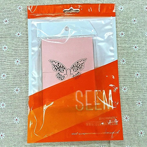 JZK® 50 Stück Schimmer Weiß Laser Cut Schmetterling ans Glas Platzkarten Hochzeit Geburtstage Taufe Party Tischkarten Namenskarten Glasanhänger für Weinglas Cup Deko Hochzeitsfeier Champagnerglas Deko Gastgeschenk Tischdeko Platzkarten Schmetterling Namenkarte perle-weiss Hochzeit Schmetterling weiß Glas Karte (rosa schmetterling) - 6