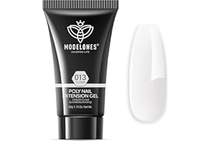Modelones Polygel 50 ml, 1,76 uncji Klare żel do modelowania paznokci, trwały, naturalny wygląd, pogrubiający żel akrylowy dla początkujących i profesjonalistów