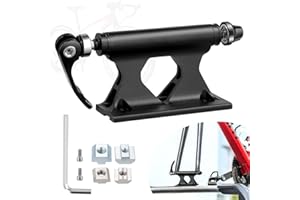 VOLIVEETA Bike Fork Mount, Bicycle Fork Carrier, Aluminum Alloy Bicycle Car Roof Rack for Outdoor Travel Transporting Bicycle Thru Axle Fitments for 100×5/100×12/100×15/110×15mm Quick Release