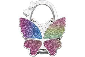 NJCXOLA Gancio Borsa Forma di Farfalla, Porta Borsa da Tavolo Pieghevole Portatile per Ufficio - Idea Regalo per Donne