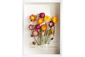 marysgift A4 Box Frame 3D White Shadow Box Frame Deep Display Frames Ideal for Memorabilia Pictures Flowers Medals Tickets Tabletop (White,A4)