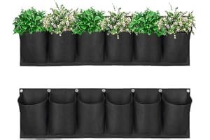 Dsaren 6 Poches Mur Vegetal Exterieur Sac de Plantation Sac à Plantes Mural Verticale Jardiniere Suspendue pour Interieur Balcon Jardin Décoration