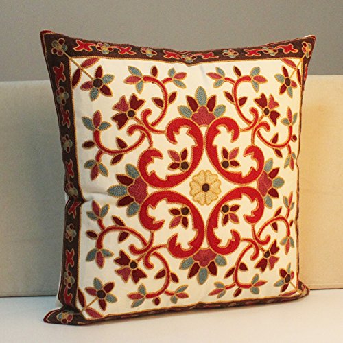 Baumwolle bestickt Kissen/Kissen/Baumwollkissen/Baumwollkissen/Sofakissen/Kreuzstichkissen/haltigen Kern-I 45x45cm(18x18inch)VersionA