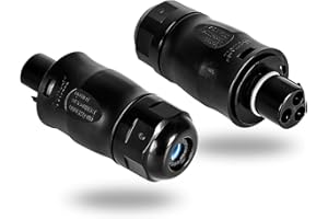 Jadeshay Conector Solar,Betteri BC01 Conector de Alimentación Macho IP68 Impermeable Conector de Cable 3 Pines para Microinversores Hoymiles Deye