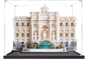 XINPENGD Vetrina acrilica per Lego 21062 Fontana Romana di Trevi, robusta scatola espositiva 41,9 x 21,8 x 29 cm (modelli esclusi) (trasparente (3 mm)