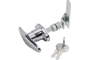 RANRAO Kit de serrure de poignée en T, serrure de porte de garage arrière avec clés, boîte à outils, serrure de porte de garage, serrure de camping-car, pour verrouillage sécurisé pour porte de garage de