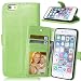 Produktbild Nancen Apple iphone 6/6S (4,7 Zoll) Lederhülle Neu Style Acht Farbe Weich PU Flip Case Ledertasche/Schutz Etui, Einfach Vintage Kollektion Karten Slot Foto Wallet Hülle Handy Tasche Zubehör