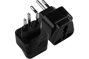 BAOLONGKING Switzerland Plug Adapter, Swiss Plug Adaptor – UK to Swiss Plug Adaptor (Pack of 2)