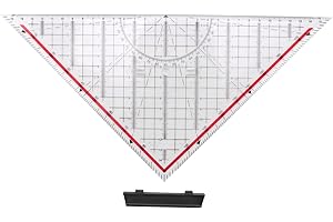 Qeunrtiy 30CM Zeichendreieck Lineal Multifunktions-Zeichnungslineal mit Winkelmesser Messlineal Schreibwaren
