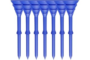 FINGER TEN Tee da Golf Plastica Tees Pratica Piccoli Lunga 83mm 3 1/4 di Pollice Confezione da 60 Pezzi, Tees da Golf Riducono l'attrito Laterale Spin Durevole Stabile per Golfisti Riutilizzabile