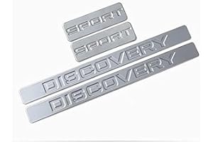 SKIHOT 4Pezzi Auto Battitacco in Acciaio Inox per Discovery Sport 2014-2022, Esterno Batticalcagno Accessori Protezione Soglia della Porta Door Sill Kick Plates Trims Anti-Graffio Protector