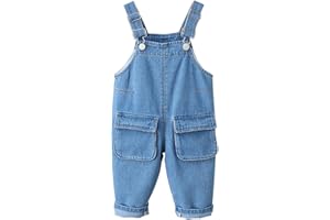 Boodtag Kids Toddler Girls Boys Denim Dungarees Jeans Overalls Bib Pants Trousers