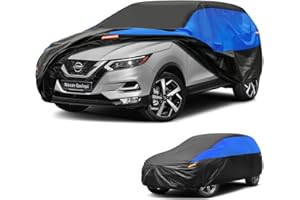 GUNHYI Housse Voiture Imperméable Respirante, SUV Bâche de pour Nissan Qashqai (2007-2025), Noir BleuBâche de Voiture Garage Complet pour la Pluie Soleil poussière Protection et Doublure.