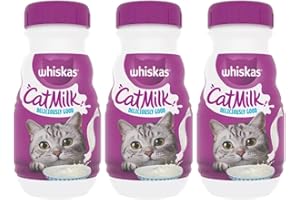 Cat Milk Treat 200ml Pack of 3 Kitten Pet Food Age 6weeks+ Calcium for Strong Bones Teeth Care Vitamins Minerals with Welari Thank You Card | (3pack) (600ml)