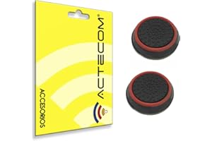 actecom 1 Par Funda de Goma Compatible con Joystick Mando Sony Playstation Dualshock 4 PS4/Slim/Pro Xbox One Eje L3 R3 Gomas (Rojo)