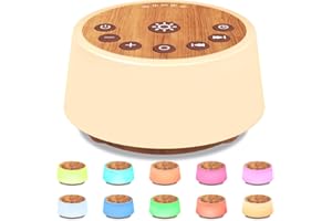 Color Noise SoundMaschinen mit 10 Farben Nachtlicht 25 beruhigende Geräusche und SchlafWeißRauschmaschine 32 Lautstärkestufen 3 einstellbare Helligkeit 5 Timer und MemoryFunktion für jedermann