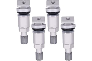 HouYeen Válvula de sensor TPMS para control de presión de neumáticos de coche, con abrazadera para B-MW 1, 2, 3, 4, X1, X5, X6 i3, paquete de 4