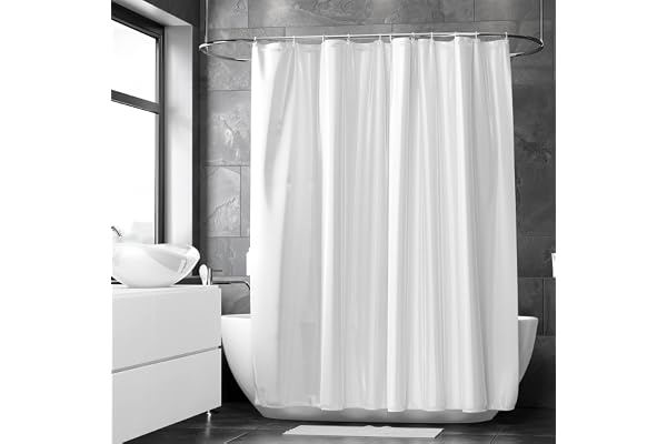 Loti Living Antimögel Duschdraperi – 180 x 200 cm - Vattentätt Polyester - Viktad Fåll - Inklusive Ringar - Anti-bakteriella Duschdraperier