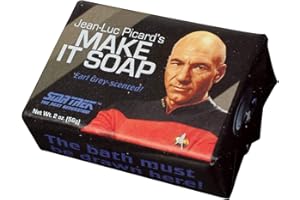 THE UNEMPLOYED PHILOSOPHERS GUILD UPG - Make it soap | Star Trek Seife mit Earl Grey Aroma | Feste Handseife | 1 Stück Jean Luc Picard Seife | Duschseife Männer und Frauen | Geschenk für Star Trek Fans, zu Weihnachten, Geburtstag