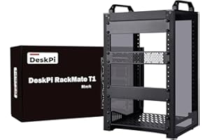 GeeekPi 8U Server Cabinet, 10 Pulgadas Server Rack for Network, Servers, Audio, and Video Equipment, DeskPi RackMate T1 Rackmount (Black)