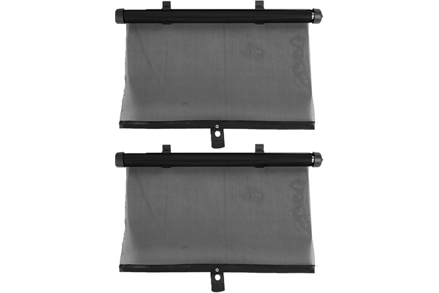 sourcingmap Pair Foldable Vehicle Car Window Roller Sun Shade Protector 45x40cm