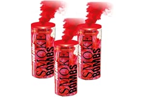 ZENDA CLUB® - Set di 3 fumigeni a mano ± 60 secondi rosso – Trigger a stoppino – fumigeni colorati da tenere in mano – categoria F1 – ZENDA CLUB®