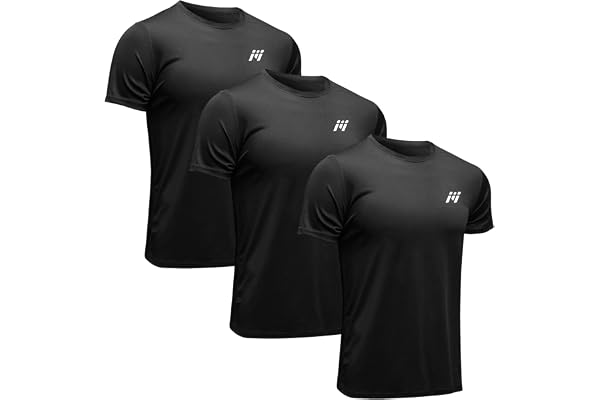 MEETWEE T-Shirt de Sport Homme, Baselayer Manches Courtes Maillot Running Tee Shirt Vetement de Fitness Gym Pack de 1/2/3 pièces