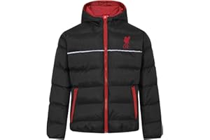 LIVERPOOL F.C. Liverpool FC Boys Jacket Hooded Winter Quilted Kids OFFICIAL Football Gift