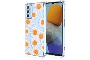 RankOne Coque de Téléphone Convient pour Samsung Galaxy M23 5G (6.6" inches) Transparent TPU Silicone Color Drawing Pattern Case - Marguerite
